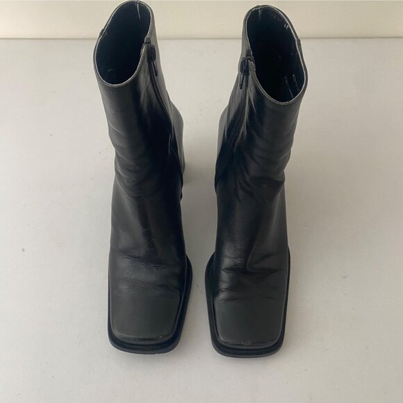 St. John's Bay Rae Square Toe Ankle Boots Shoes Black Y2K - Picture 4 of 10